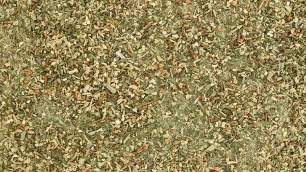 Selleriesamen und Rosmarin. Reich an Mineral- und Ballaststoffen sowie Vitaminen. Die ideale BARF-Ergänzung.
