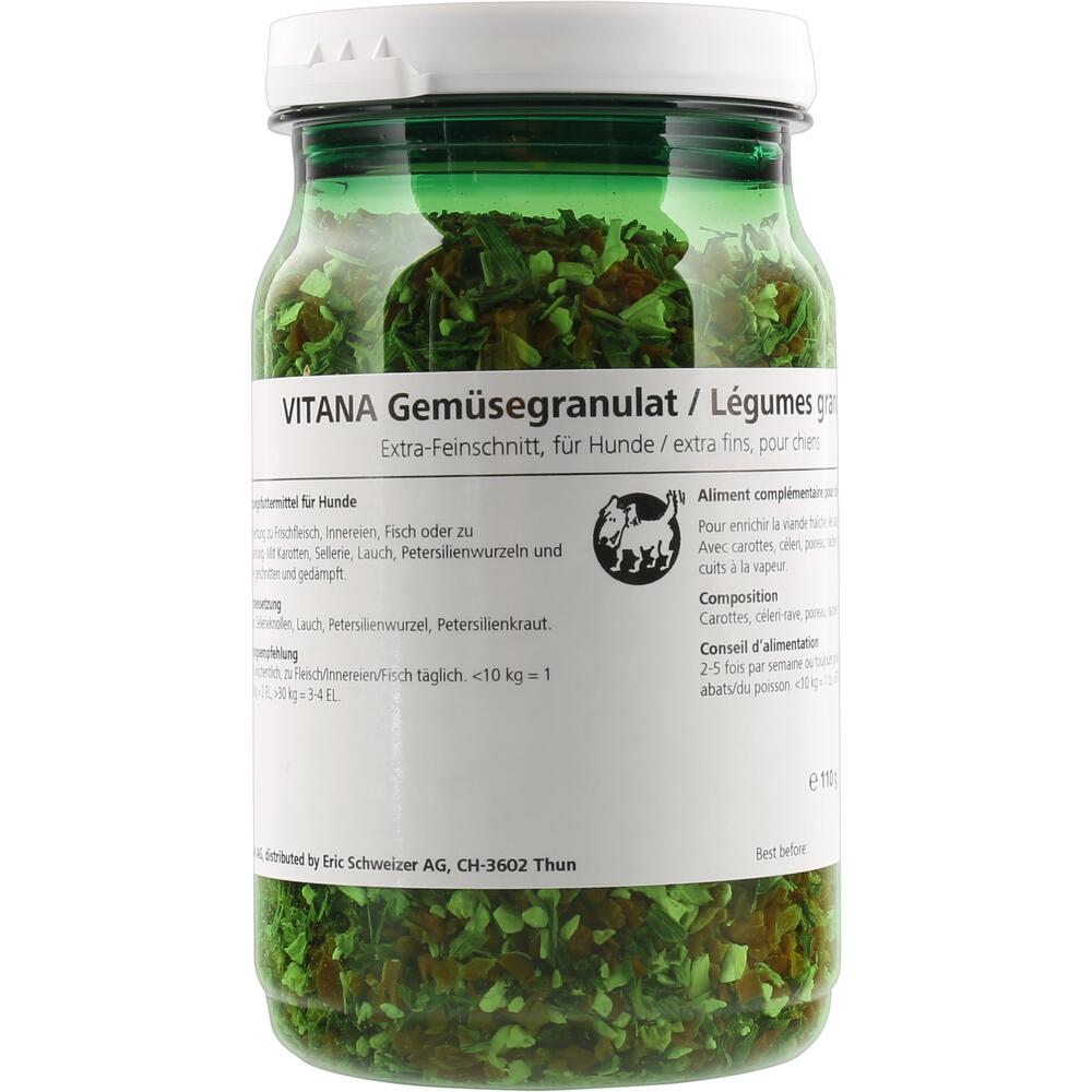 VITANA Gemüsegranulat-110 G Fein geschnittene Gemüsemischung zur Ergänzung. Liefert Vitamine