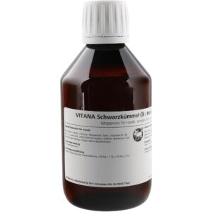 Reines Schwarzkümmel-Öl mit Vitaminen und Mineralien. Unterstützt bei Atemproblemen